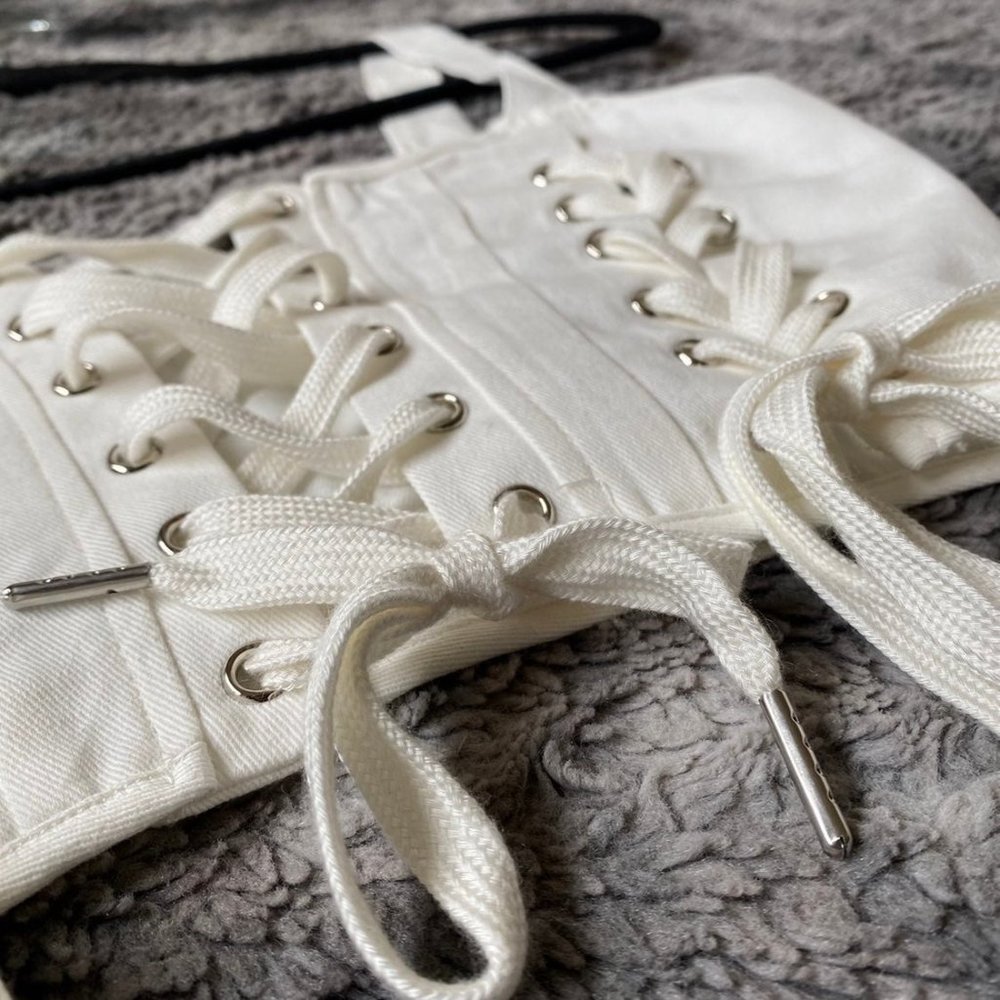 The Vixen Mini Denim Corset Top - Picture 7 of 9